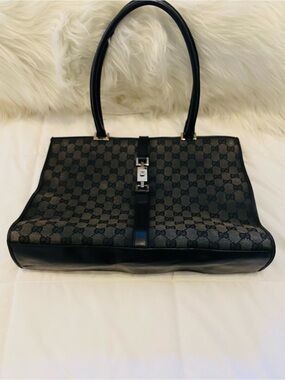 Gucci Jackie Large Tote Bag with Certificate of Authenticity Early 2000 Vintage
